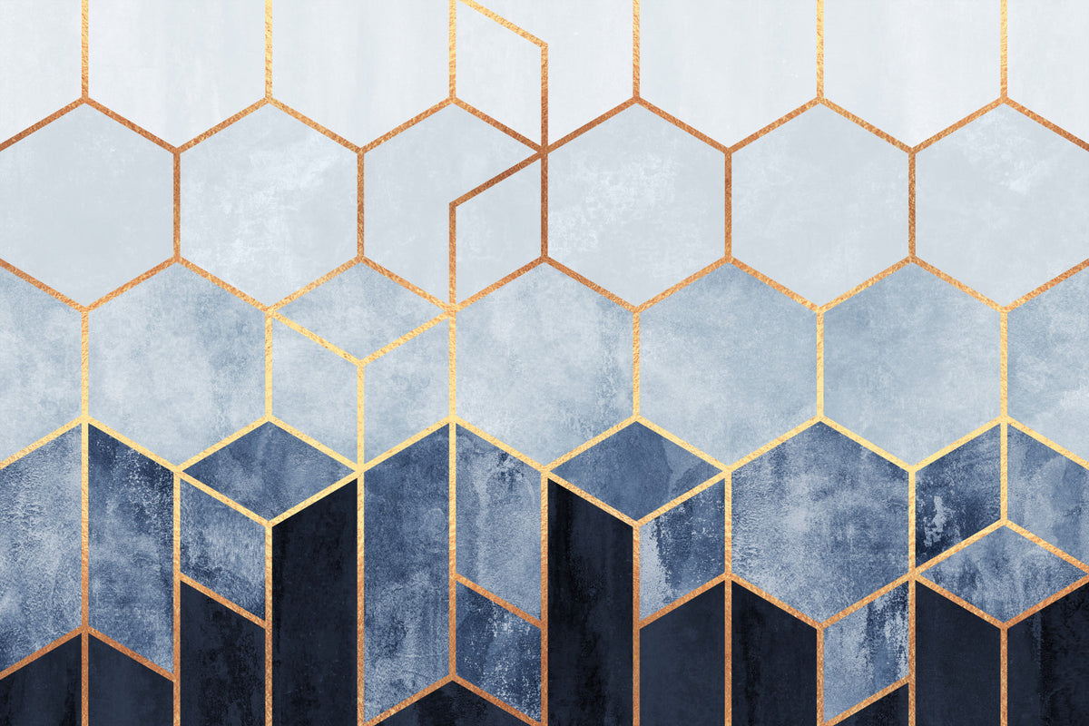 Gilded Hexagons Wall Mural - 2715907 in your room