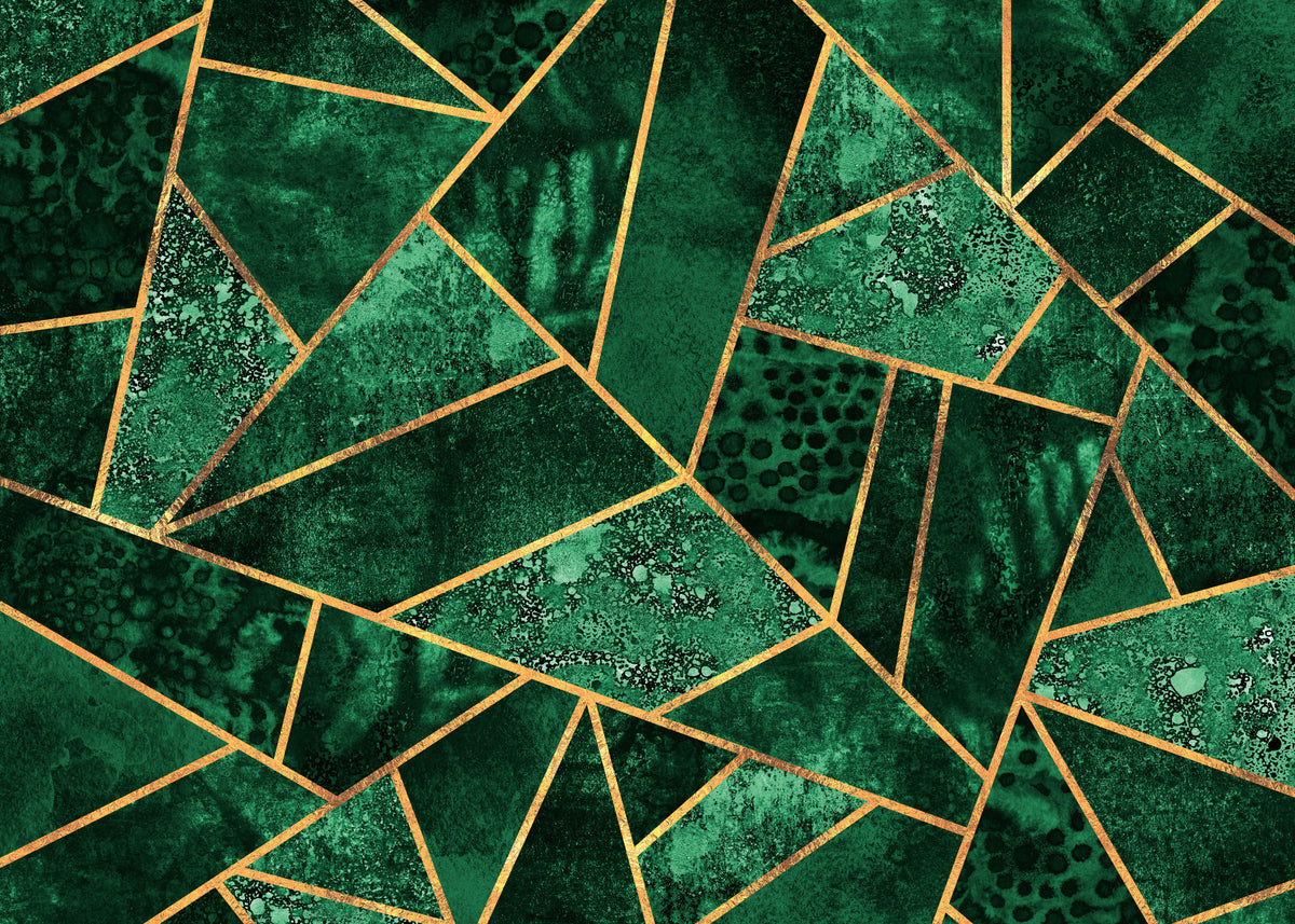 Emerald Geometrics Wall Mural - 2715971 in your room