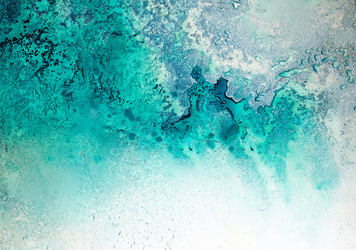 Fresque murale Marées turquoise - 2732158