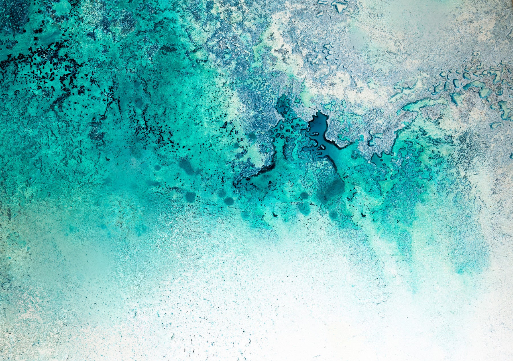 Fresque murale Marées turquoise - 2732158 in your room — zoomed