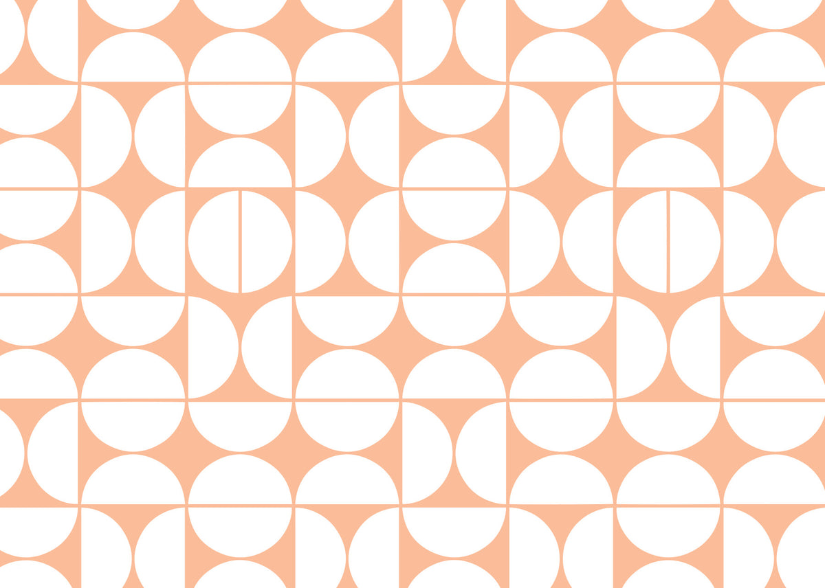 Peach & White Arcs Wall Mural - 2735424 in your room