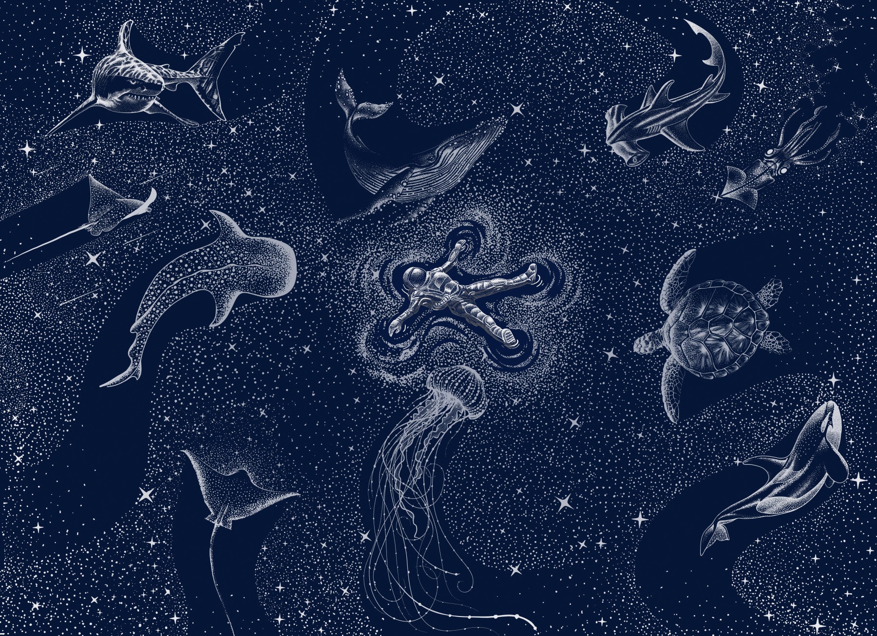 Astral Sea Wall Mural - 2745722 in your room — zoomed