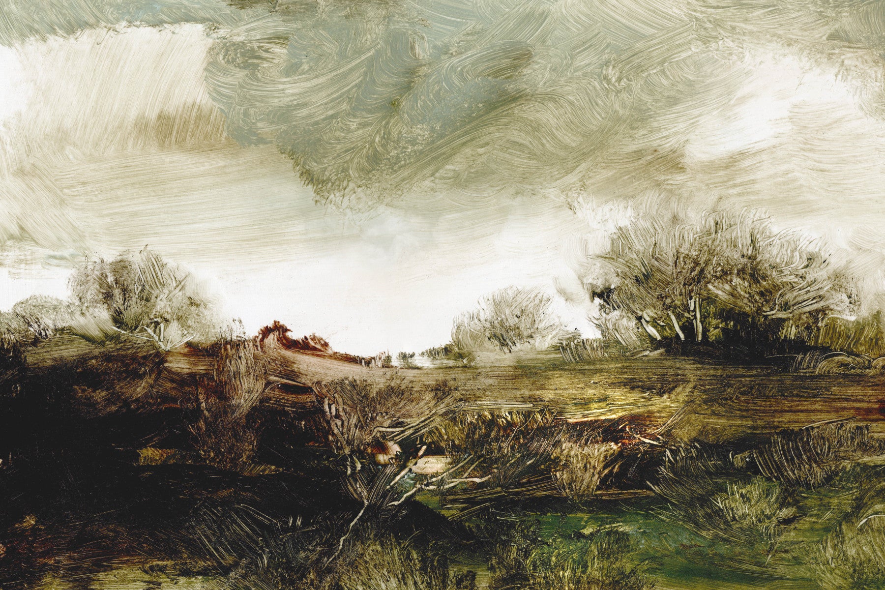 Brushstroke Landscape Wall Mural -2846863