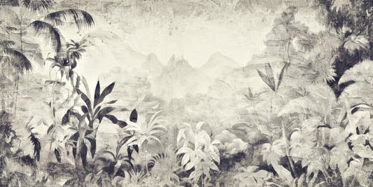 Rêve de jungle monochrome Papier peint mural -2530925