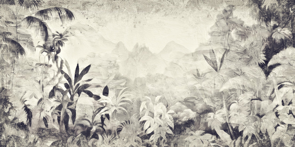 Monochrome Jungle Dream Wall Mural -2530925 in your room — zoomed