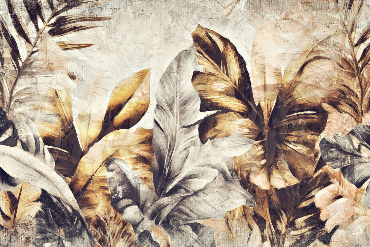 Golden Palm Abstract Wall Mural -2530883 in your room — zoomed
