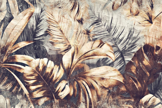 Golden Palm Texture Wall Mural -2530884