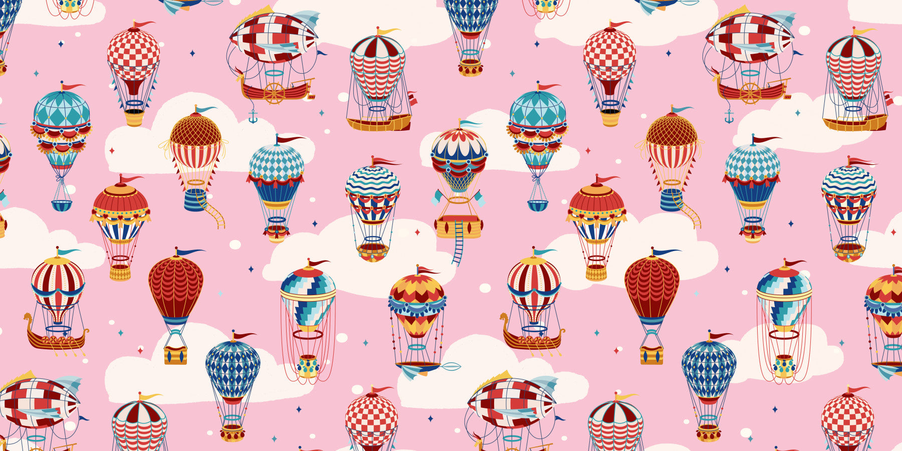 Cloudbound Balloons Wall Mural -2735493