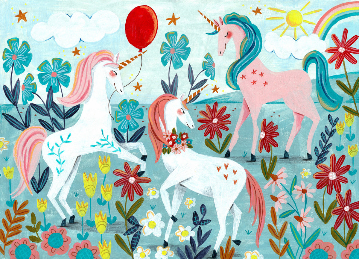 Floral Unicorn Magic Wall Mural -2664483 in your room — zoomed