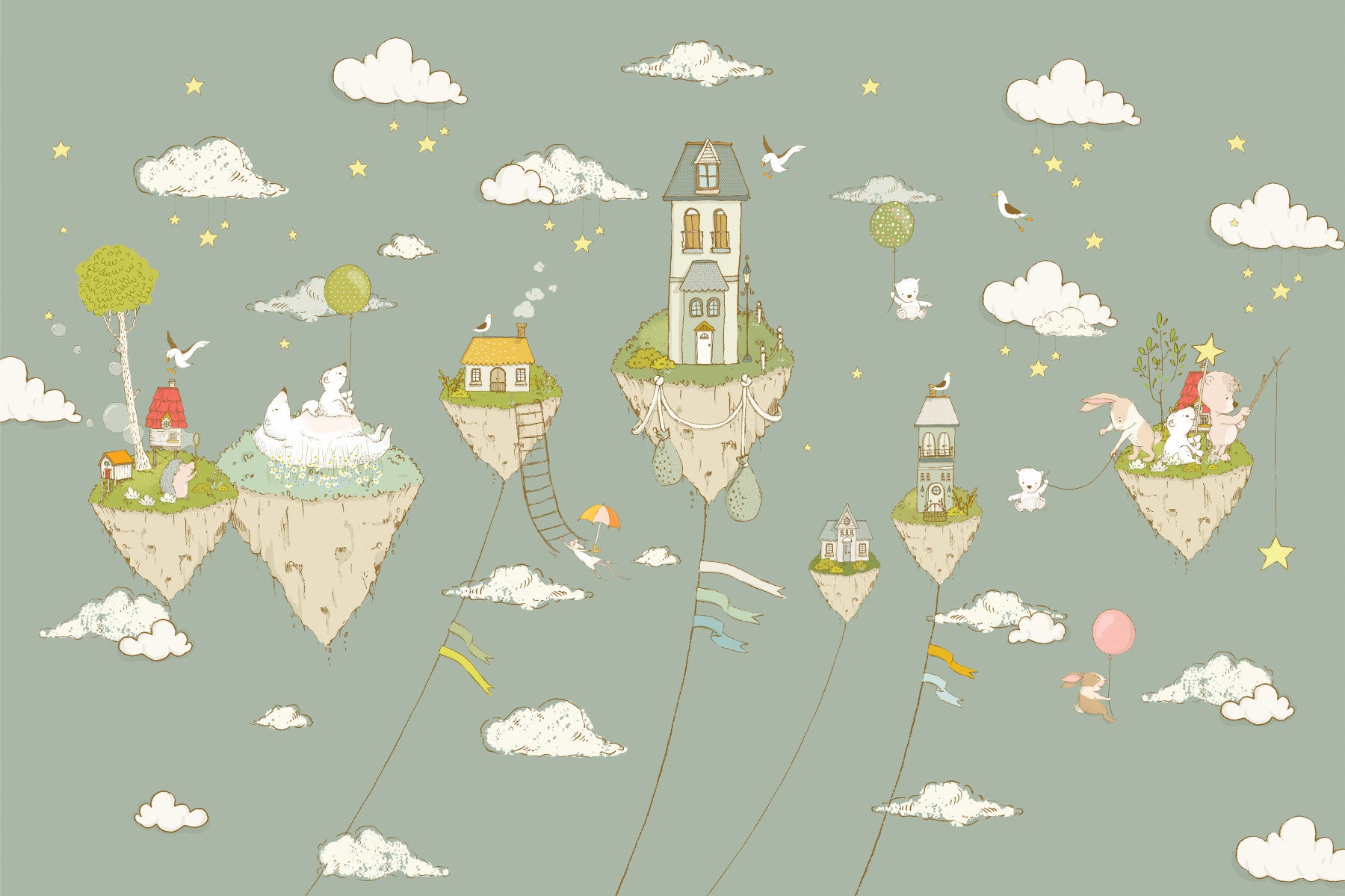 Dreamy Sky Islands Wall Mural -2759477 in your room — zoomed