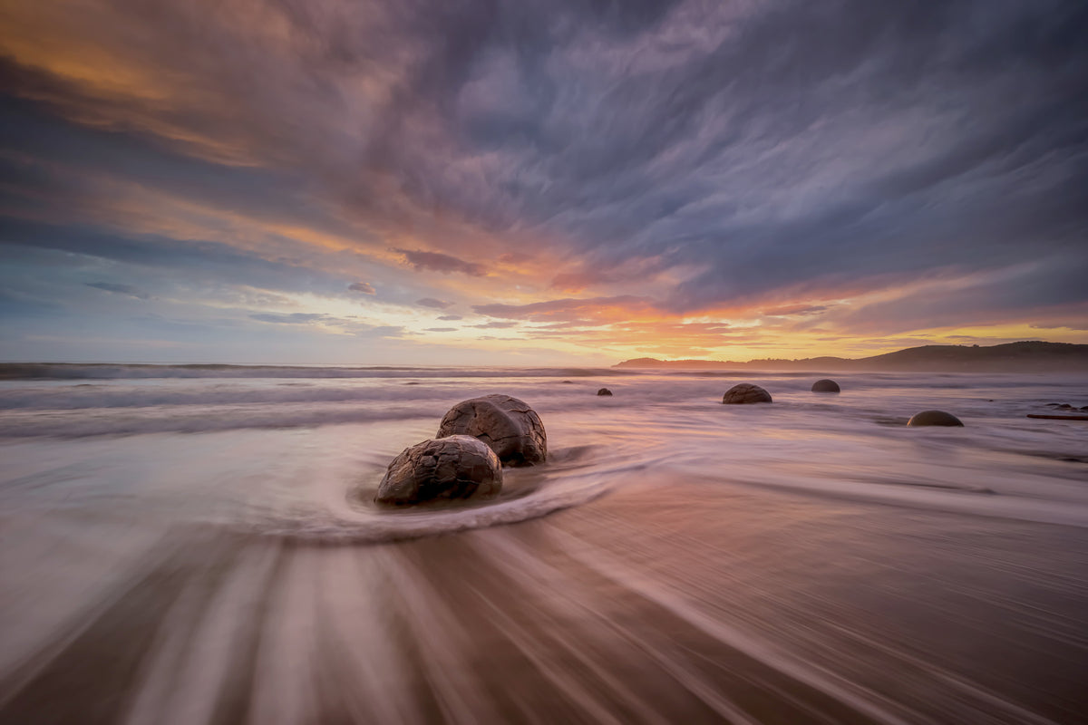 Coastal Stones at Dusk Wall Mural -2313117