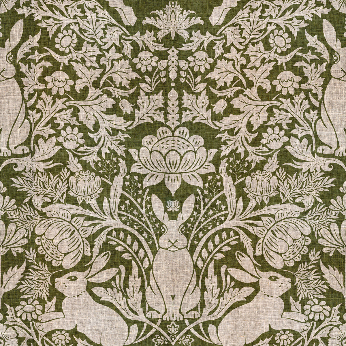 Papier peint tapisserie lièvre de la forêt in your room — zoomed
