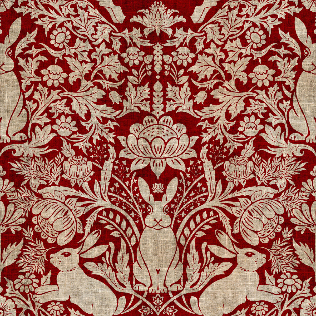 Papier peint Scarlet Bloom & Bunny