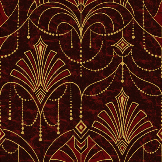 Ruby Deco Radiance Wallpaper⁠
