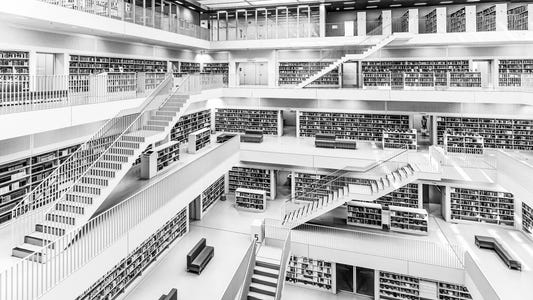 Papier peint bibliothèque monochrome -2597974
