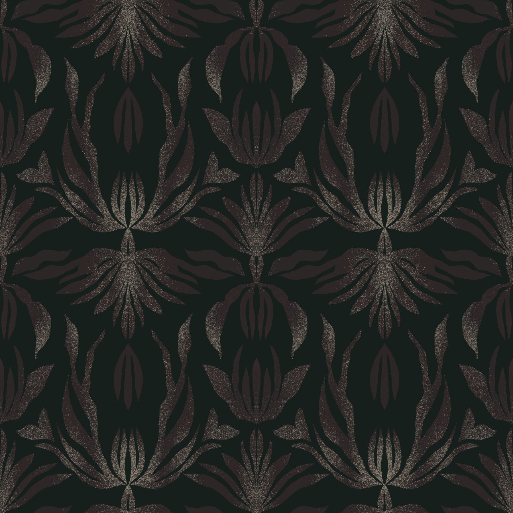 Bronze Floral Fantasy Wallpaper‚Å†