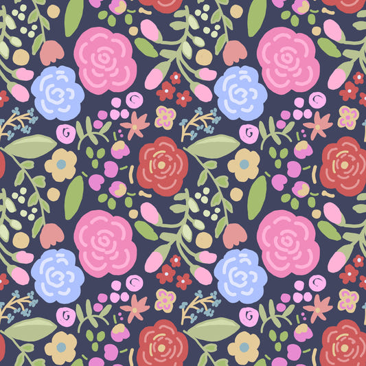 Papier peint fleurs floraison printanière Charmant Bloomscape