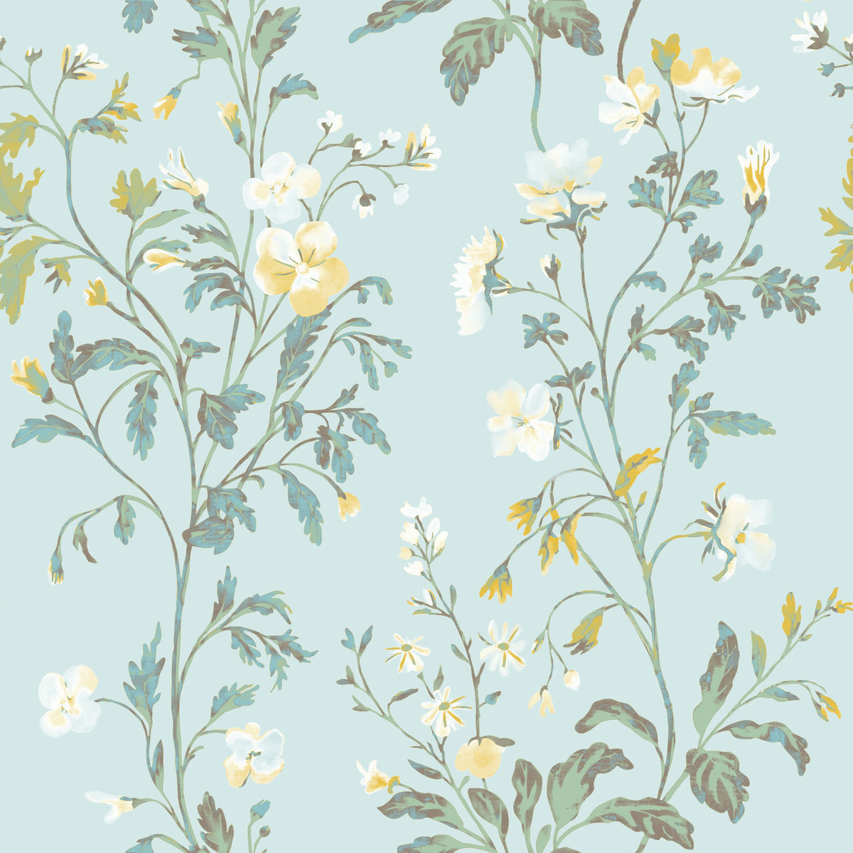 Pastel Botanical Dream Wallpaper⁠ in your room