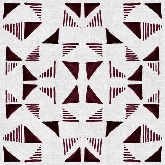 Triangles Composition Burgundy Wallpaper⁠
