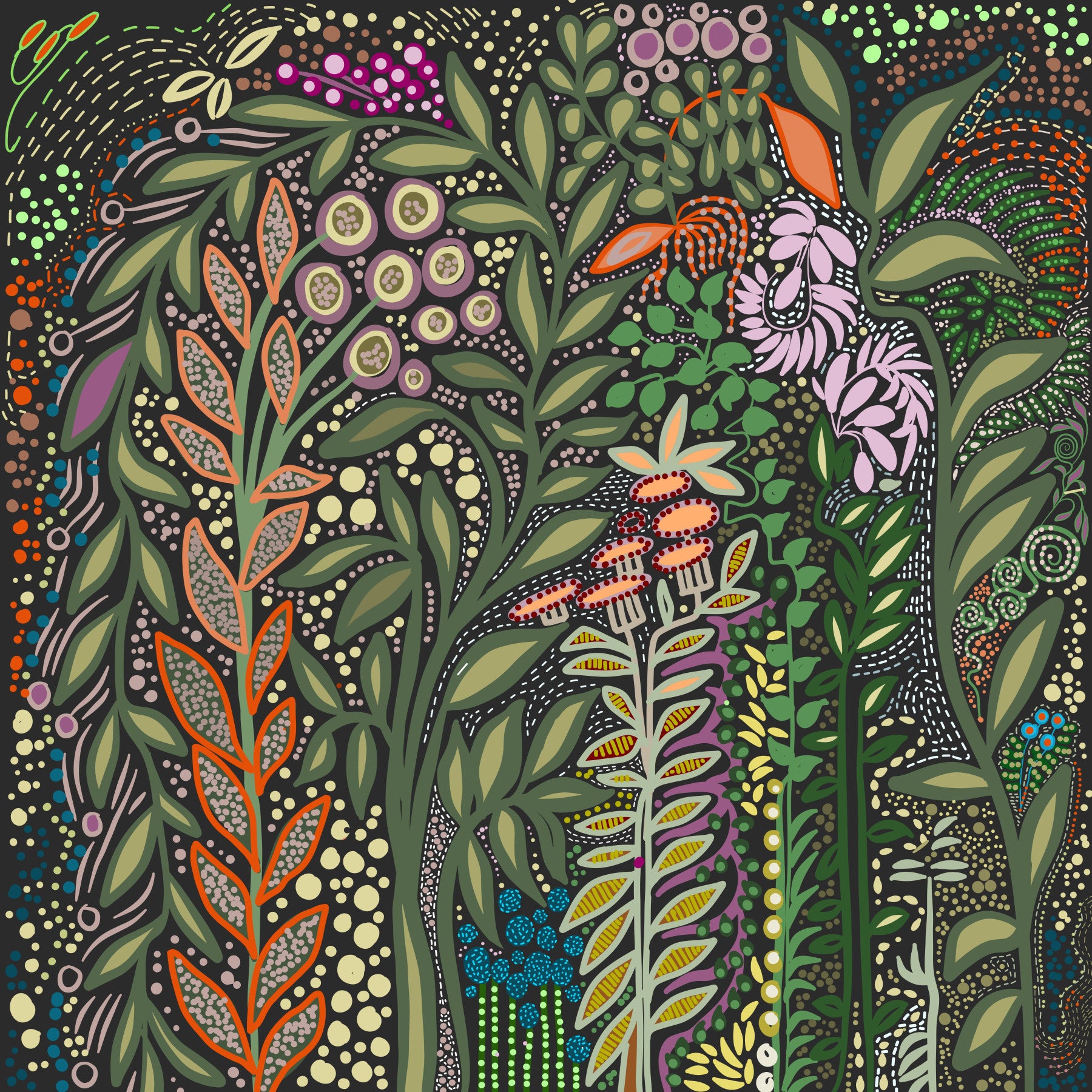 Enchanted Foliage- Strelitzia Garden Wall Mural