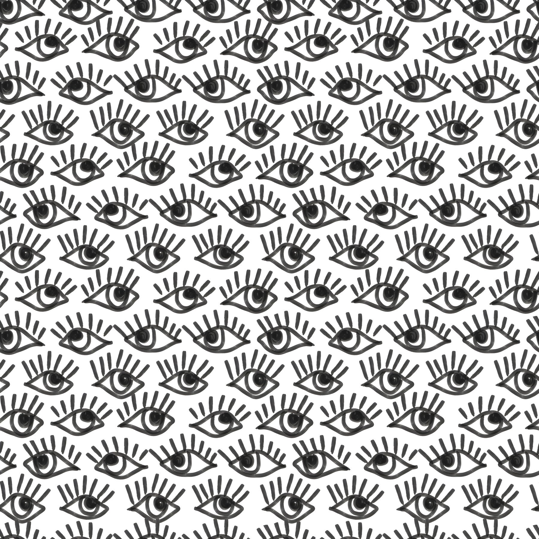 Monochrome Staring Eyes Wall Mural