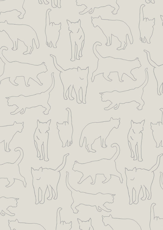 Cat Sketch Symphony Wall Mural