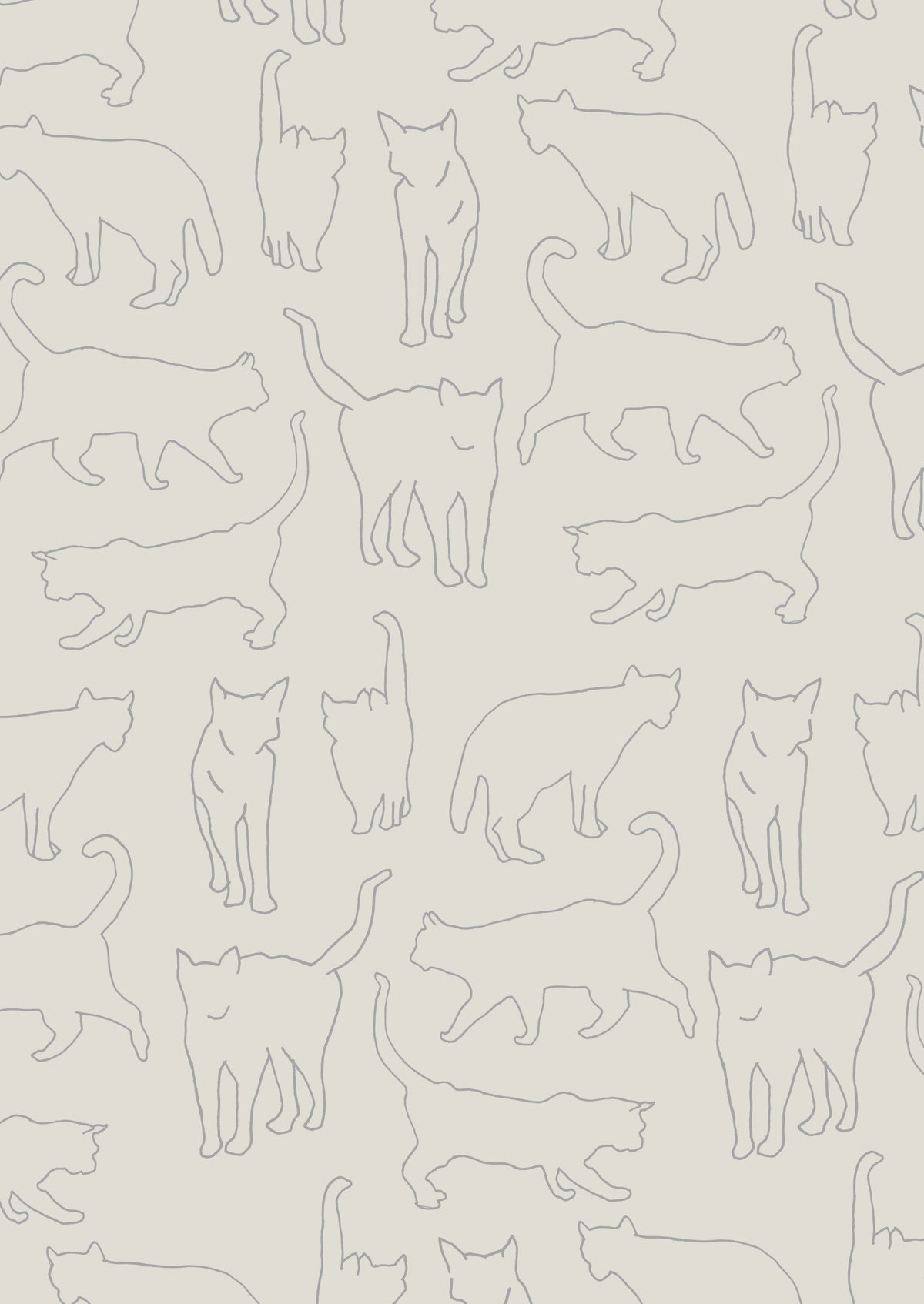 Cat Sketch Symphony Wall Mural in your room