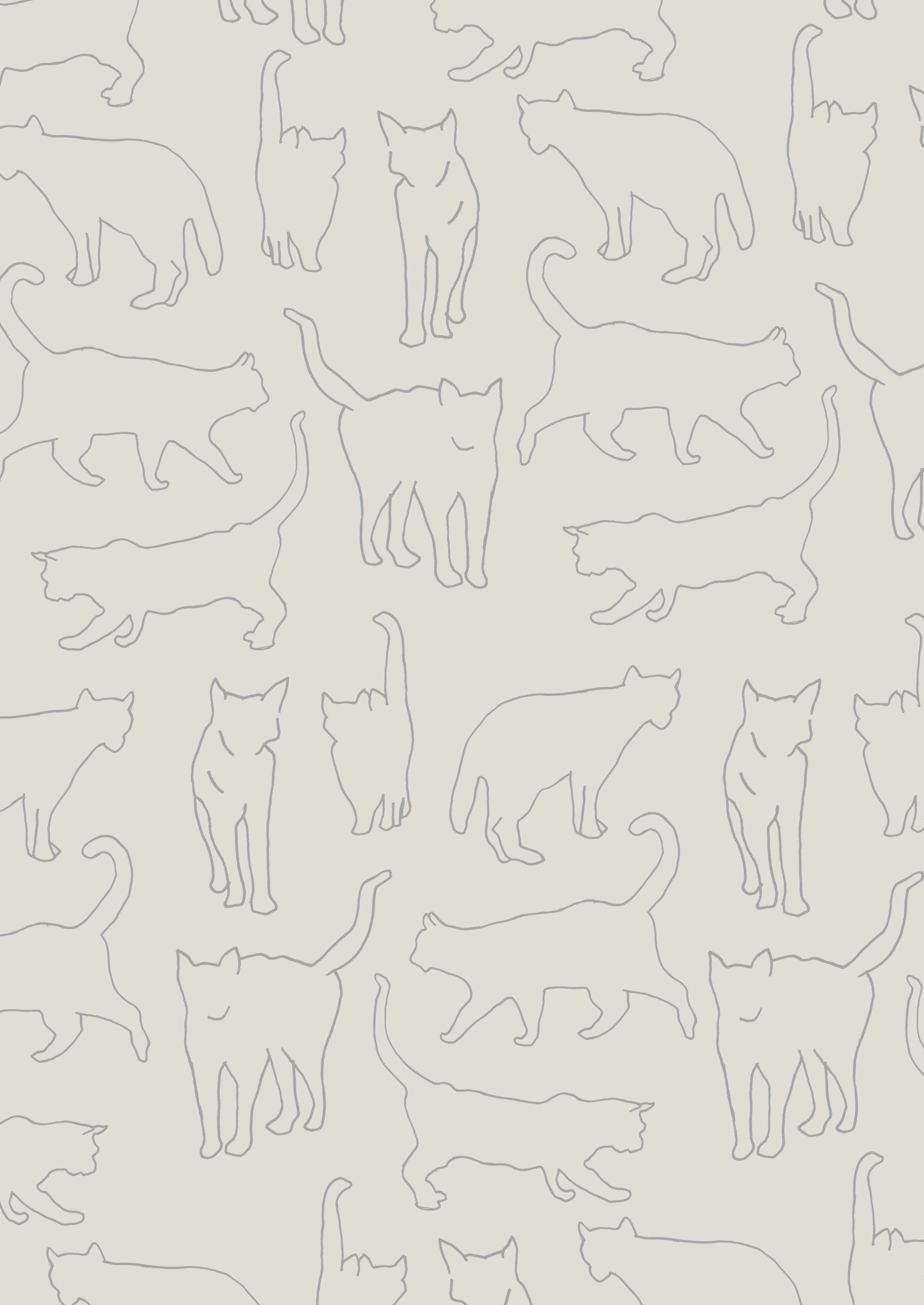 Fresque murale Symphonie Croquis de Chat