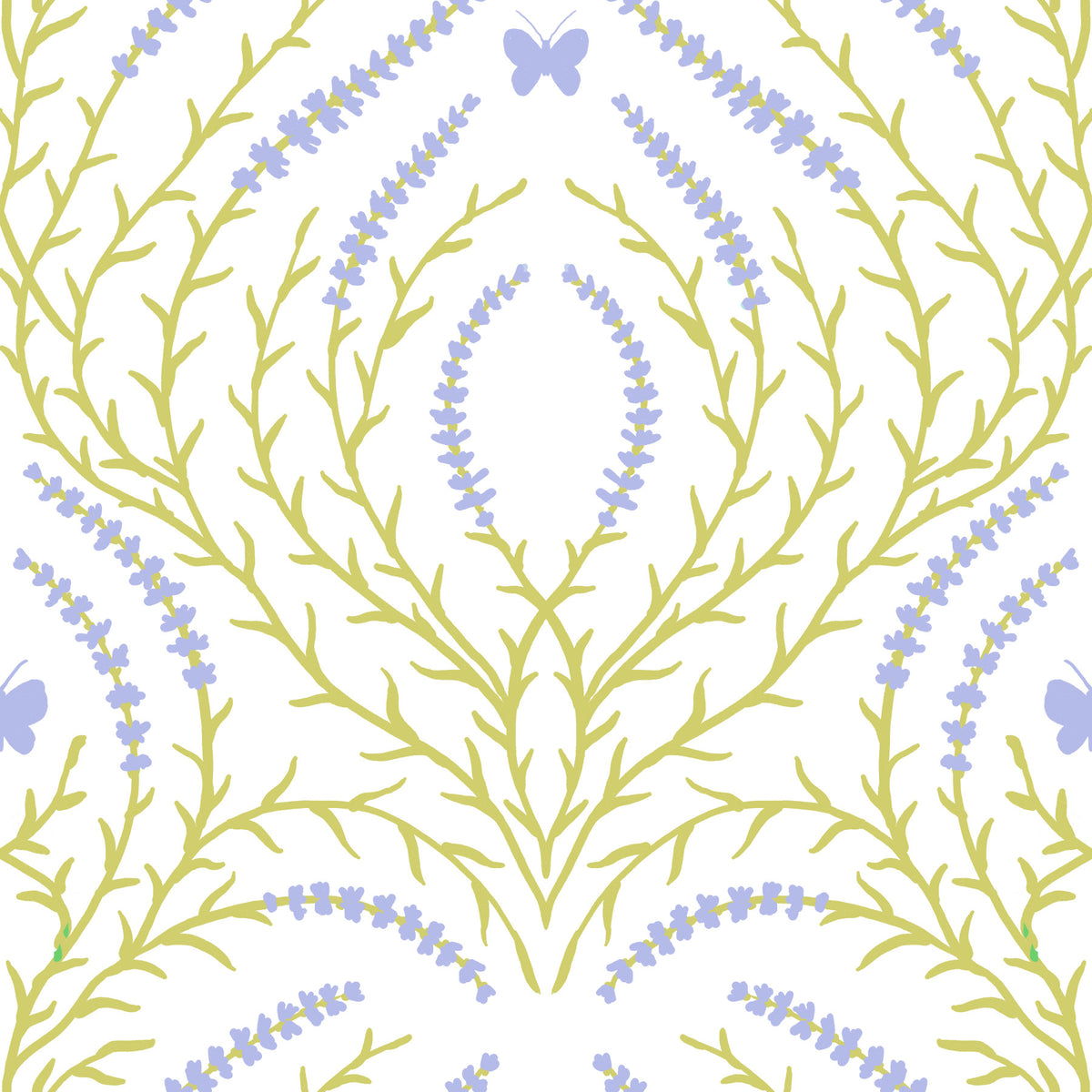 Lavender Bloom and butterflies Wallpaper⁠