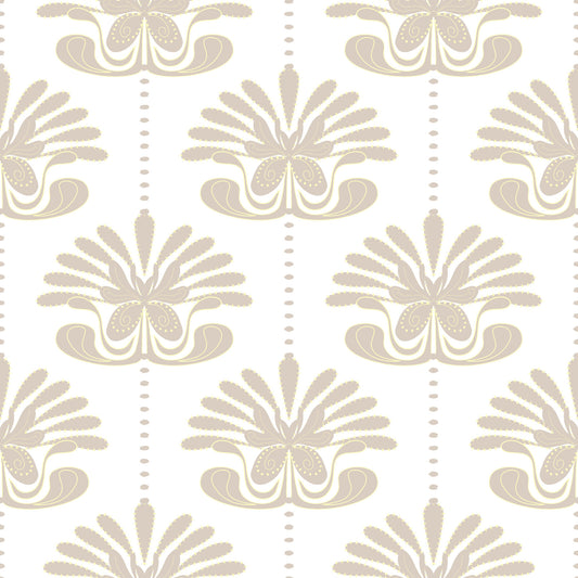 Papier peint symétrie florale chic