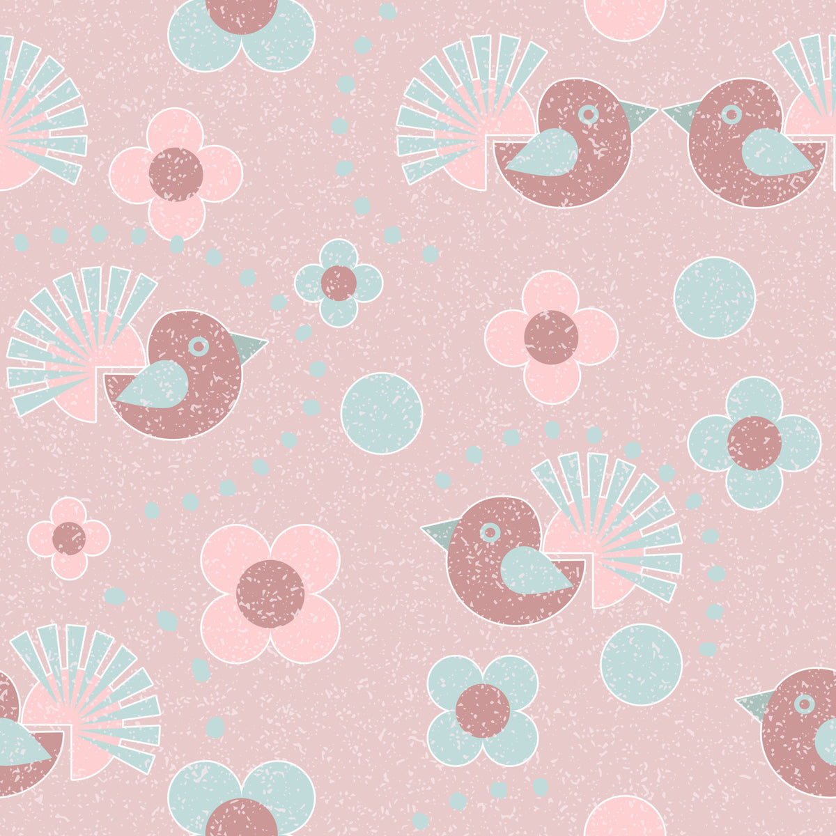 Rosebird Delight Wallpaper⁠ in your room — zoomed