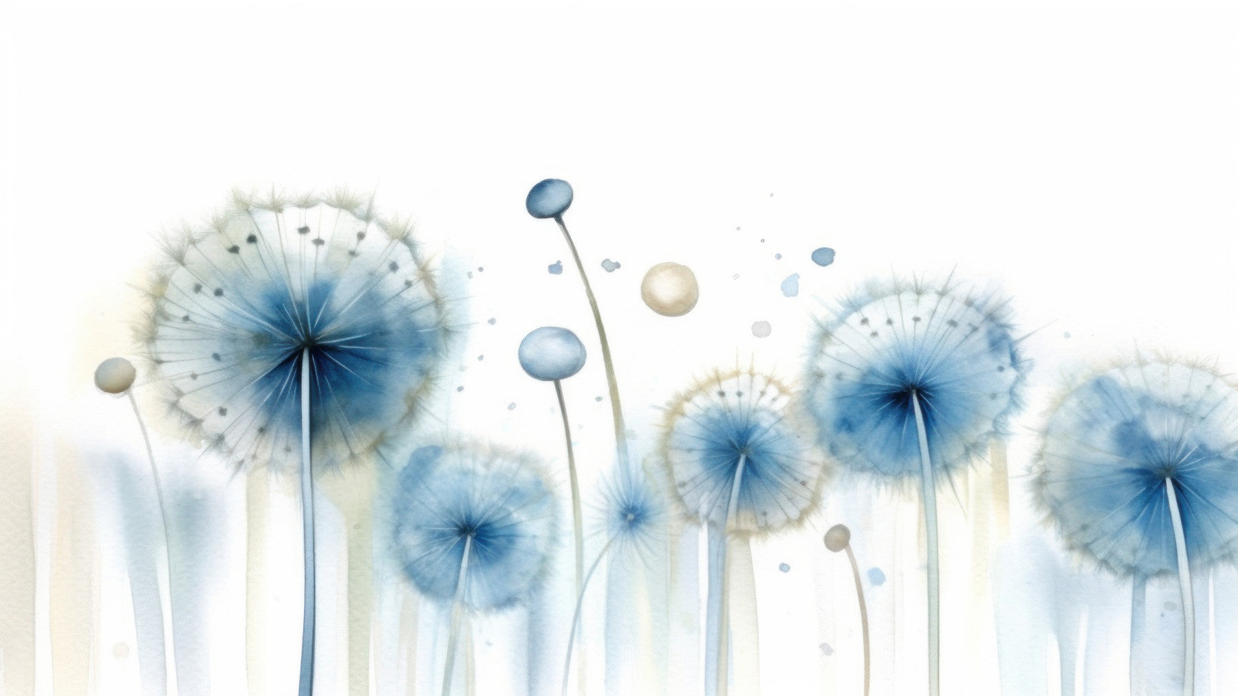 Azure Dreams : Murale murale Chuchotements de pissenlit
