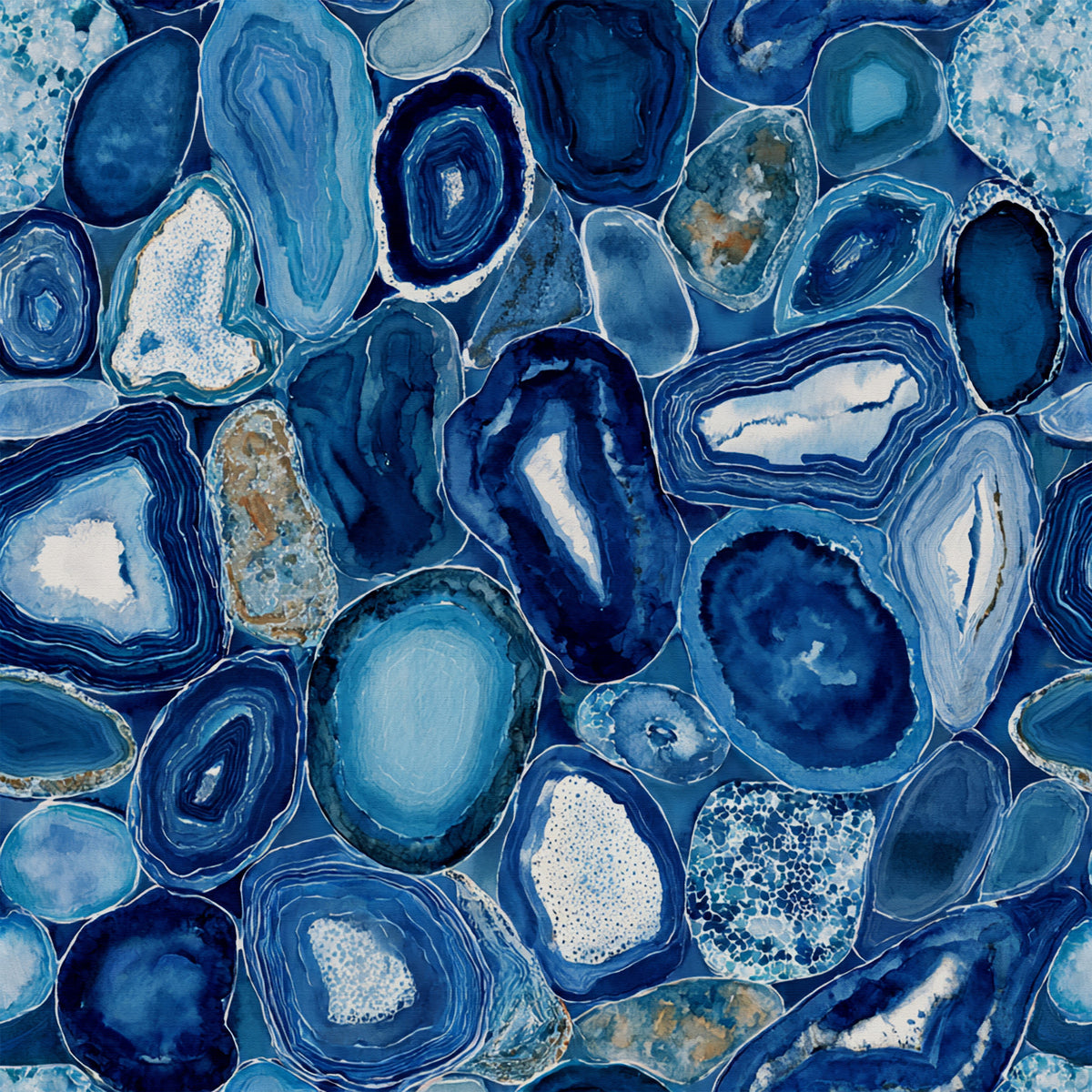 Papier peint tranches de pierre d'agate bleue in your room — zoomed