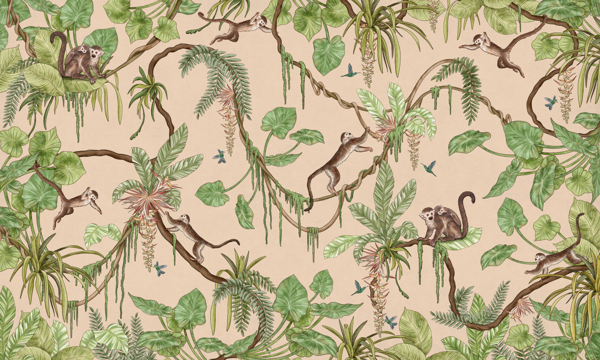 Fresque murale Jungle Playtime in your room — zoomed