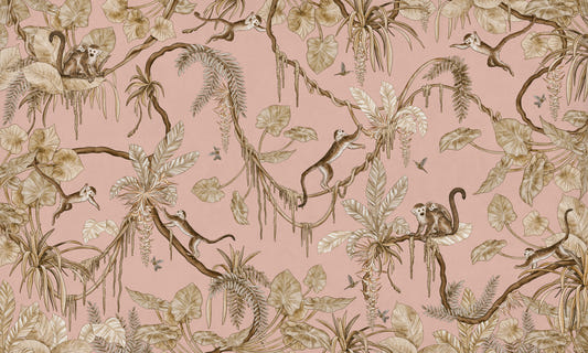 Fresque murale Monkey Grove Blush
