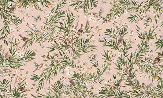 Robin's Bloom Wall Mural