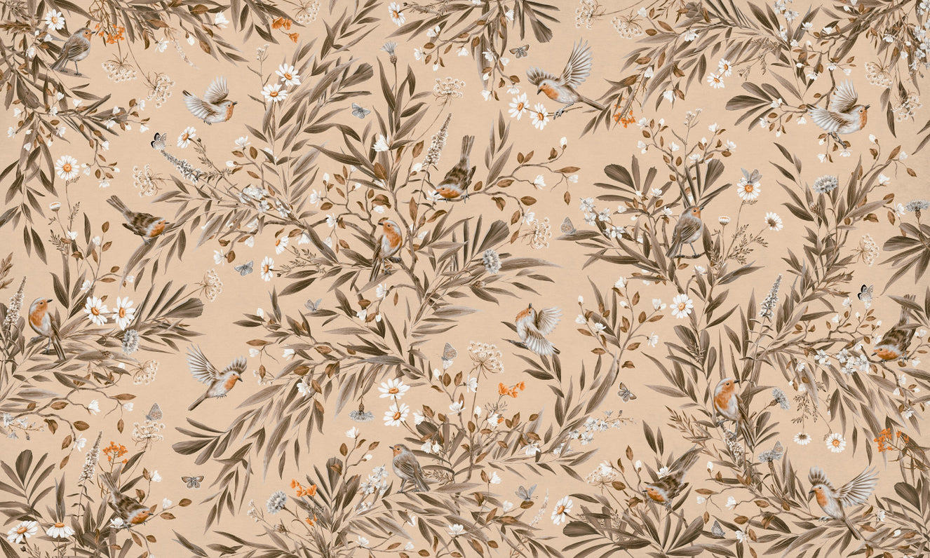 Botanical Birdsong Wall Mural