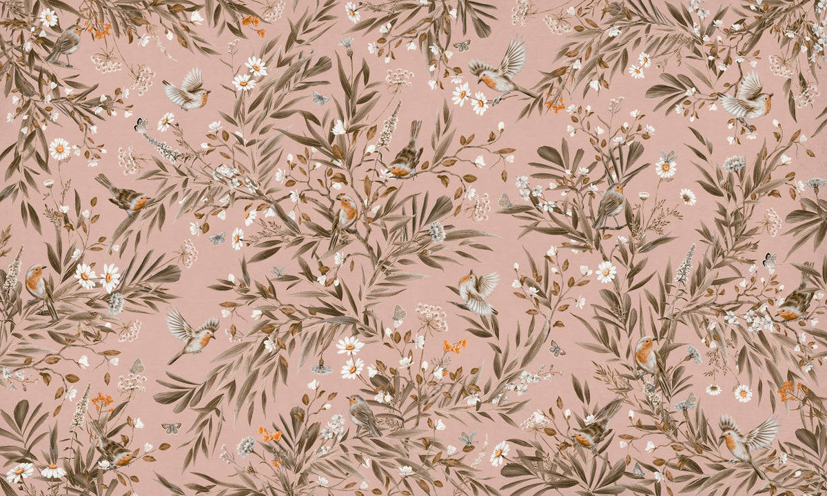 Whispering Woods Wallpaper Wall Mural in your room — zoomed