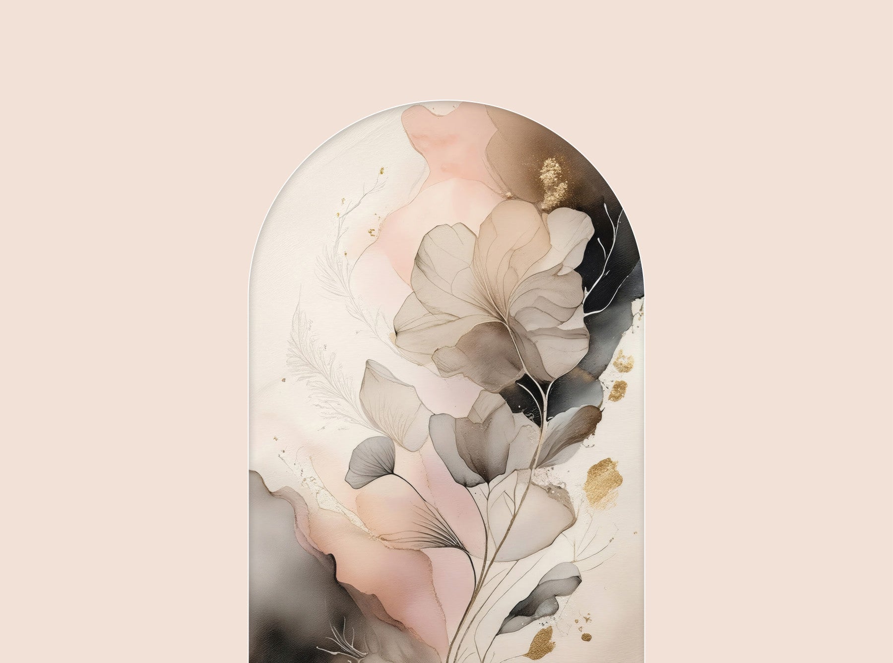 Soft Petal Serenity Wall Mural in your room — zoomed