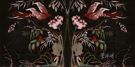 Heaven's Birds Joseon Wall Mural