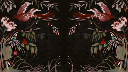 Fresque murale inspirée de Joseon Floral Flight