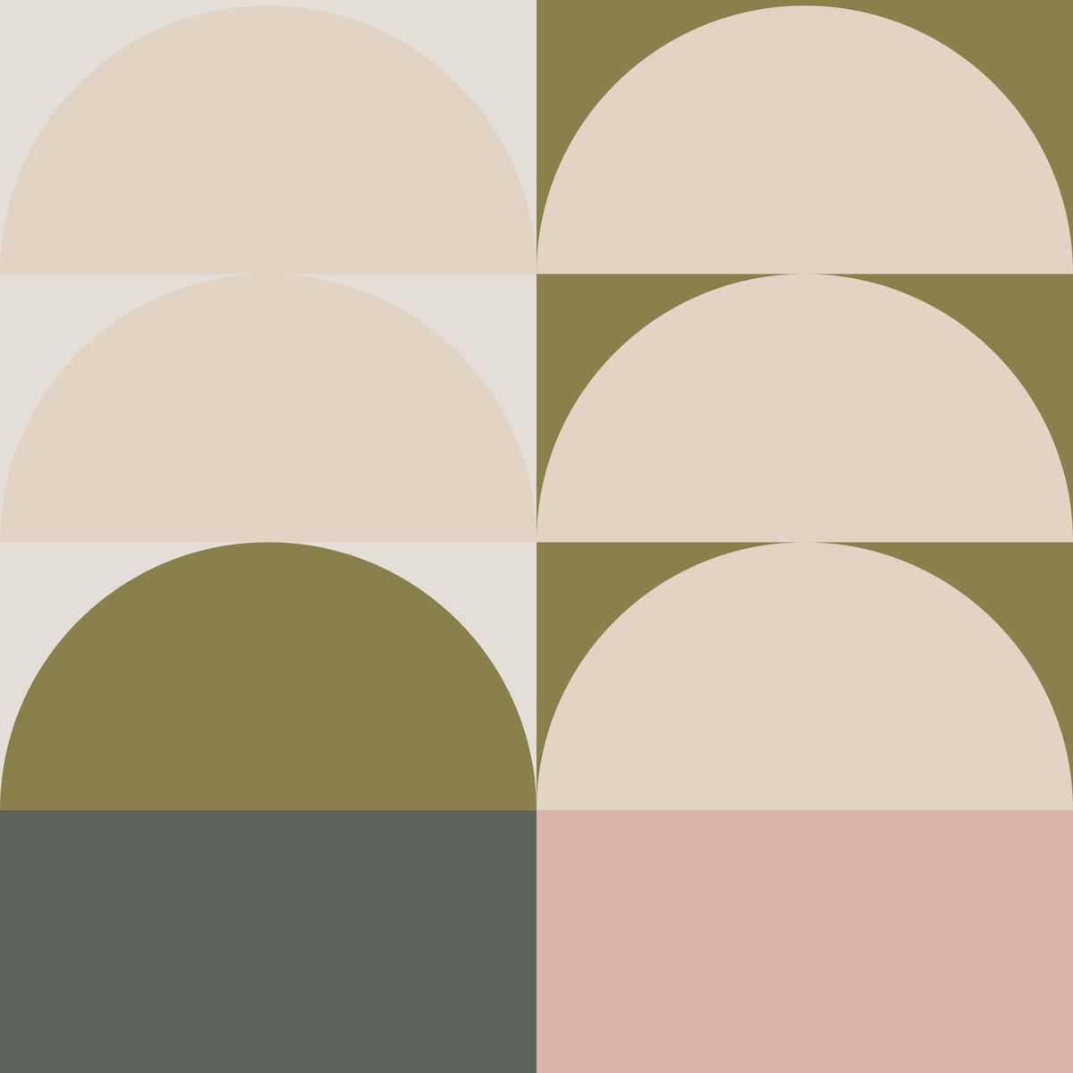 Retro Sunrise Panorama Wall Mural in your room — zoomed