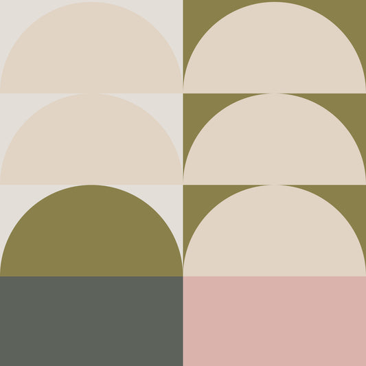 Retro Sunrise Panorama Wall Mural