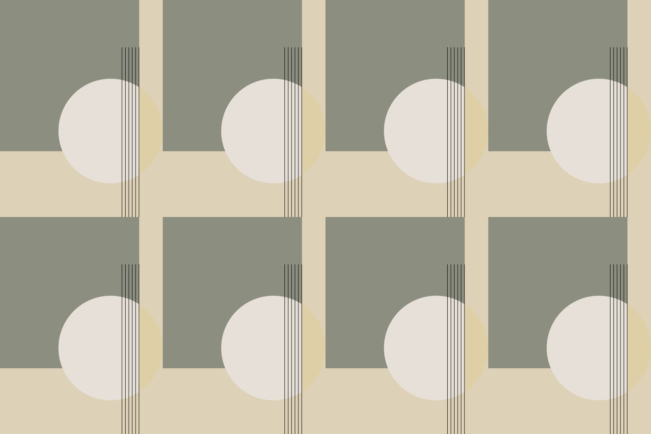Soft Contrast - Minimalist Geometric Wall Mural