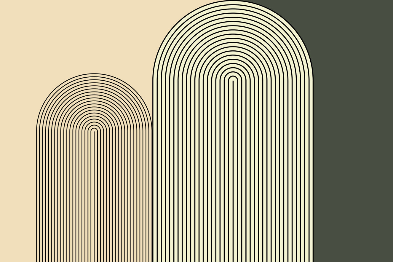M-C Geo No 01 -  Minimalist Arch Wall Mural