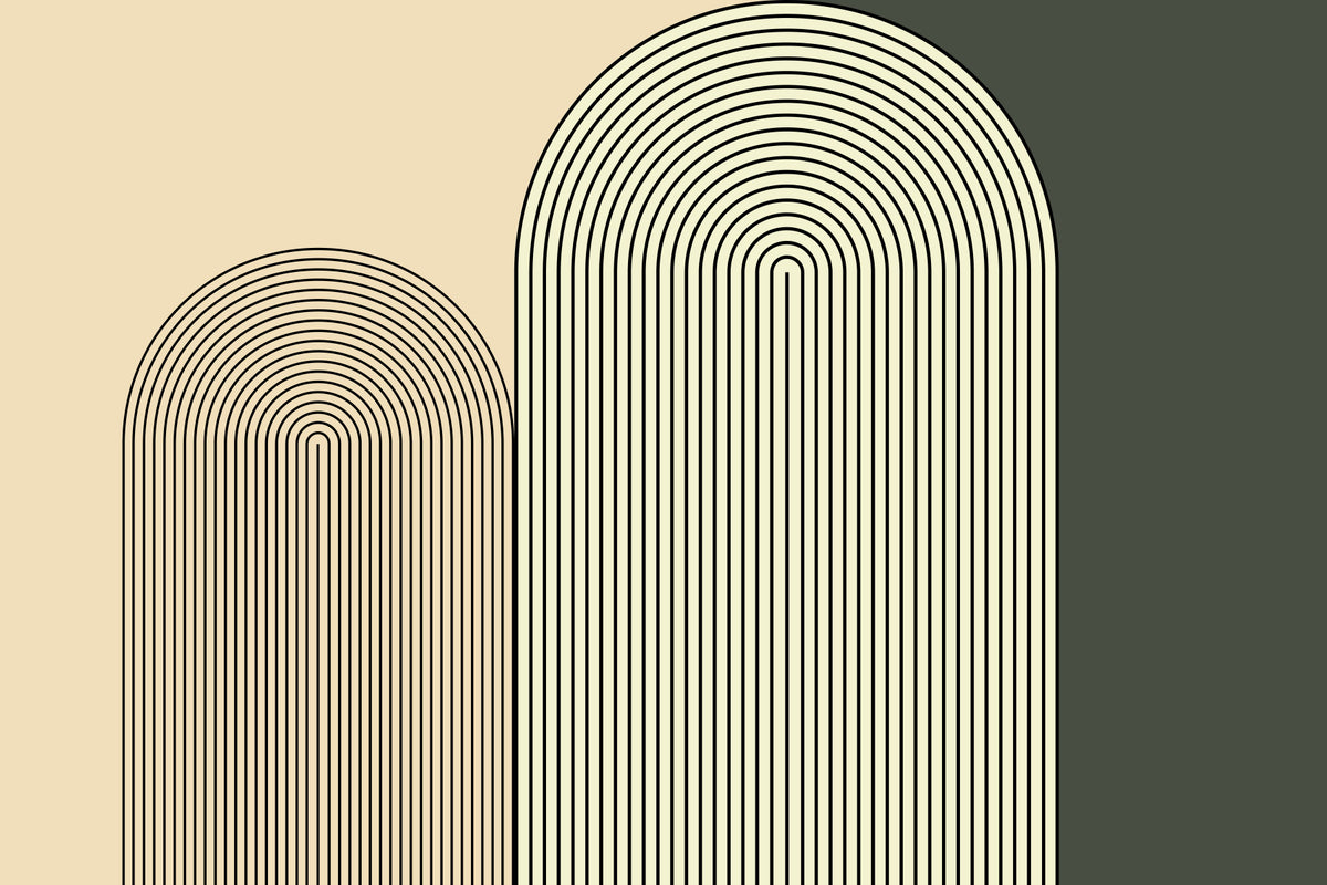 M-C Geo No 01 -  Minimalist Arch Wall Mural