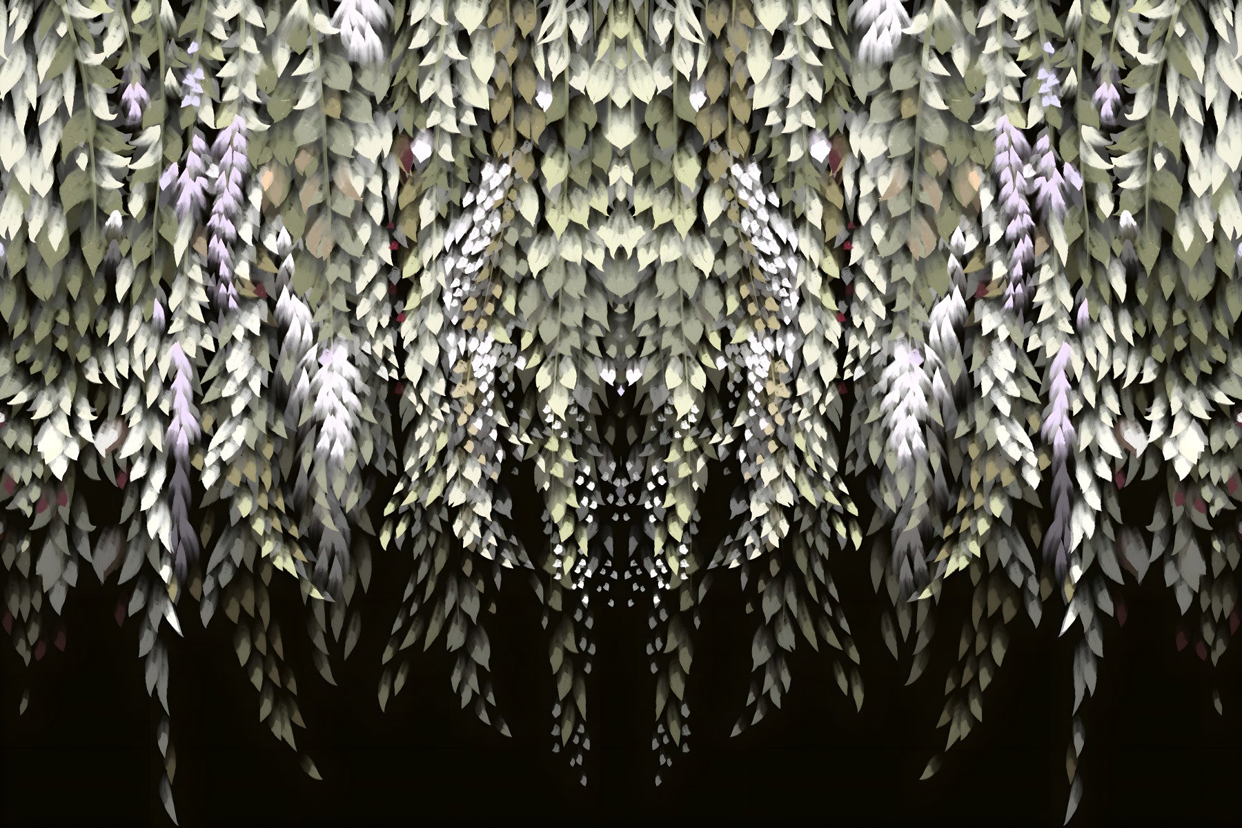Papier peint Cascade de Glycine