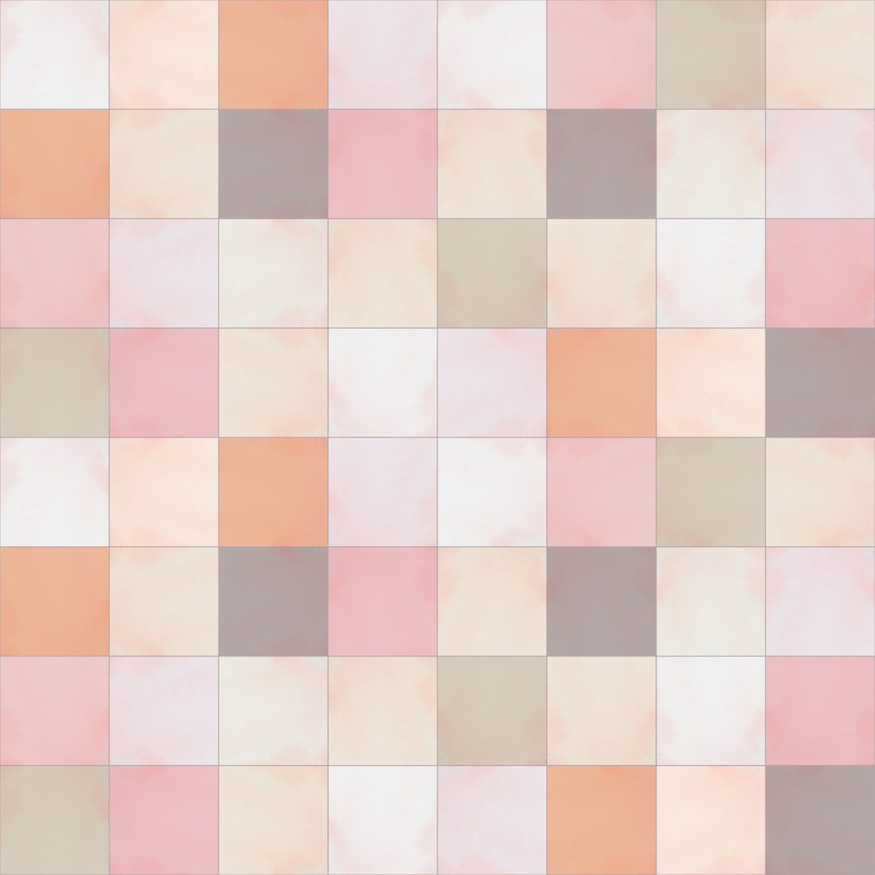 Soft Mosaic Tiles – Peach Glow Wallpaper⁠