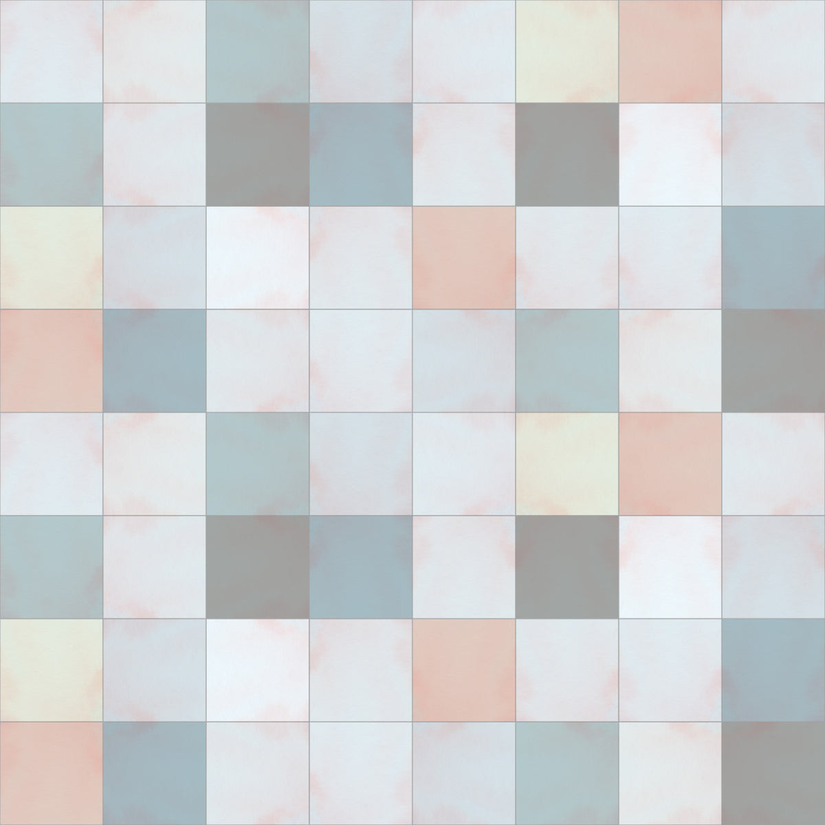 Soft Mosaic Tiles – Blue Mist Wallpaper⁠