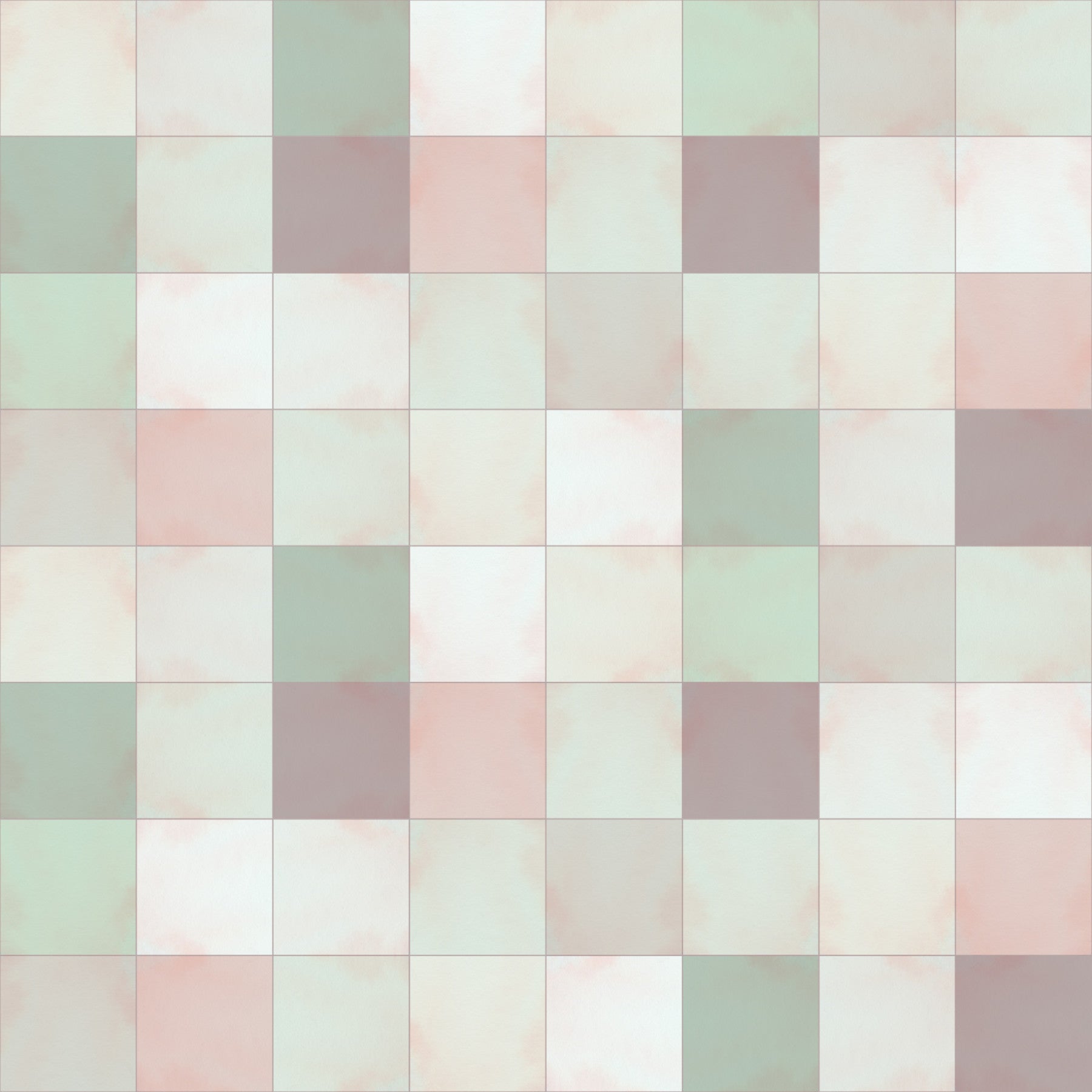 Soft Mosaic Tiles – Green Sage Wallpaper⁠